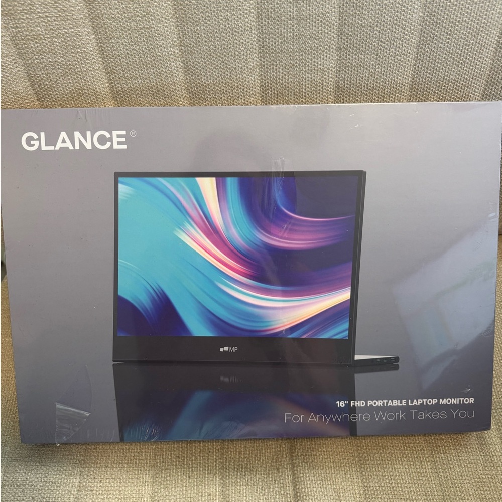 16" FHD Portable Laptop Monitor - Black
